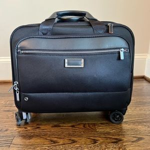 Briggs & Riley black spinner travel briefcase